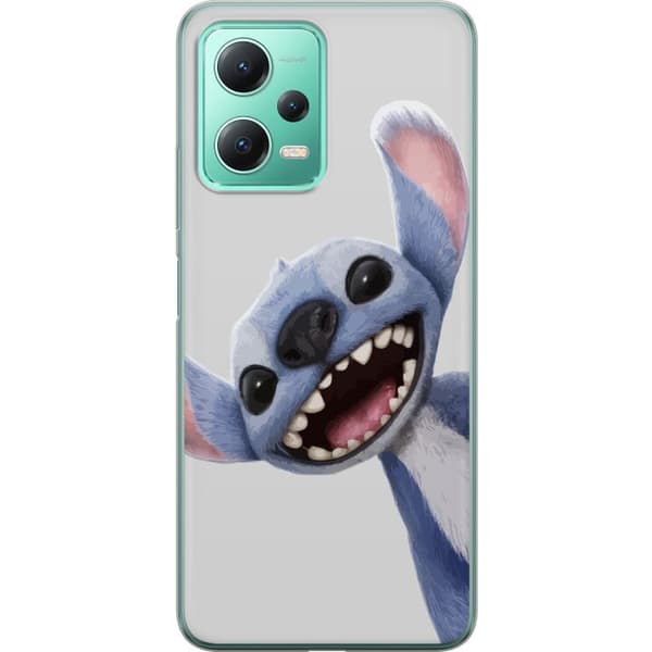 Xiaomi Redmi Note 12 Läpinäkyvä kuori Stitch liikkeessä - Kawaii-suunnittelu faneille ja lapsille