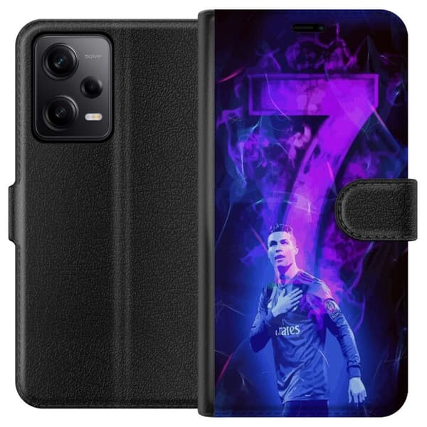 Xiaomi Redmi Note 12 Pro Tegnebogsetui Ronaldo 7 - Fodboldlegende i Handling for Fans