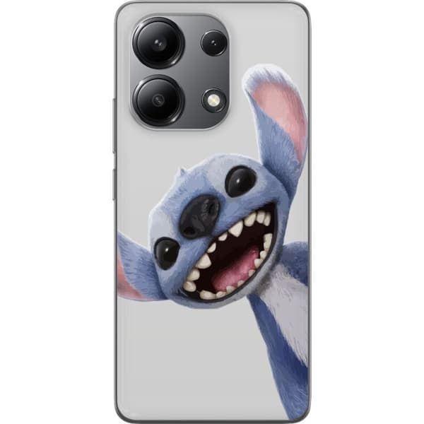 Xiaomi Redmi Note 13 4G Läpinäkyvä kuori Stitch liikkeessä - Kawaii-suunnittelu faneille ja lapsille