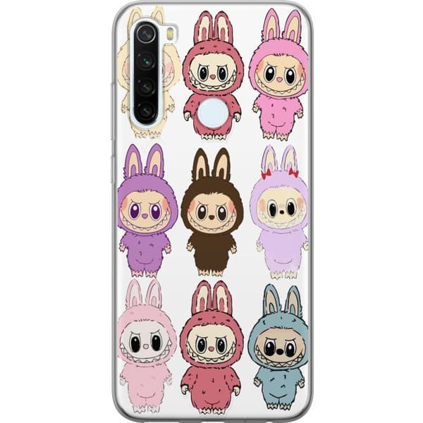Xiaomi Redmi Note 8 Läpinäkyvä kuori Labubu Pink Monster - Popkulttuuri Kawaii-kosketuksella