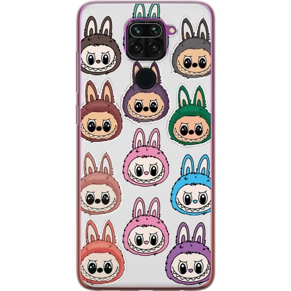 Xiaomi Redmi Note 9 Gjennomsiktig deksel Labubu Macaron Monster - Søt Samlefigur med Stil