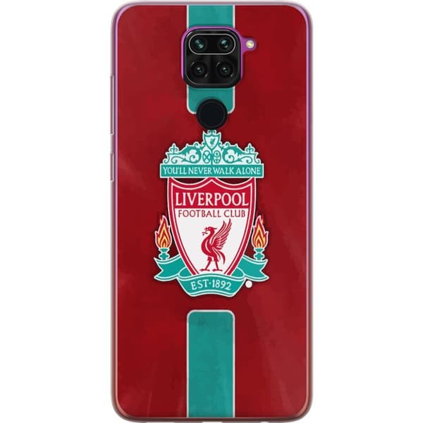 Xiaomi Redmi Note 9 Gennemsigtig cover Liverpool FC - Klassisk Fodboldstolthed i Rødt