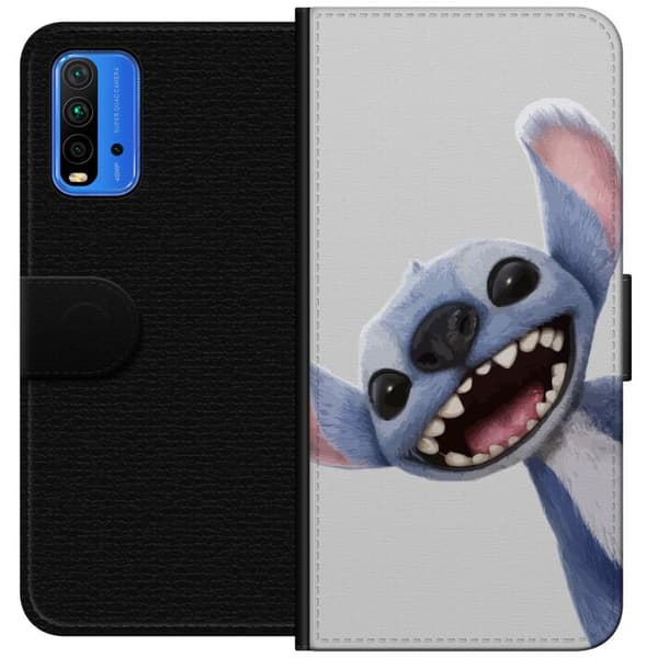 Xiaomi Redmi Note 9 4G Lommeboketui Stitch i Fart - Kawaii Design for Fans & Barn