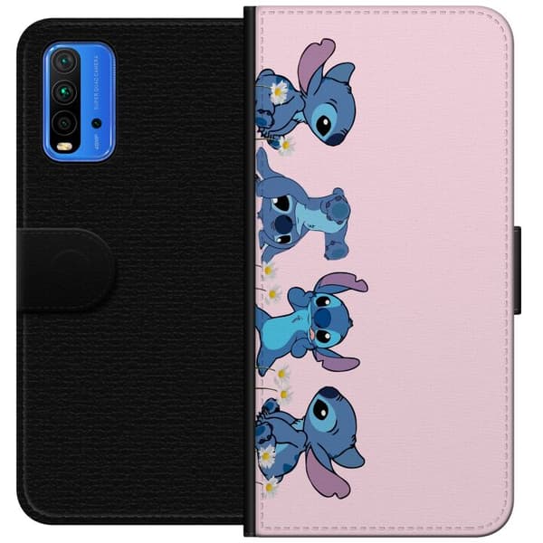 Xiaomi Redmi Note 9 4G Tegnebogsetui  Stitch Grin & Leg – Perfekt til Telefoncovers eller Plakater