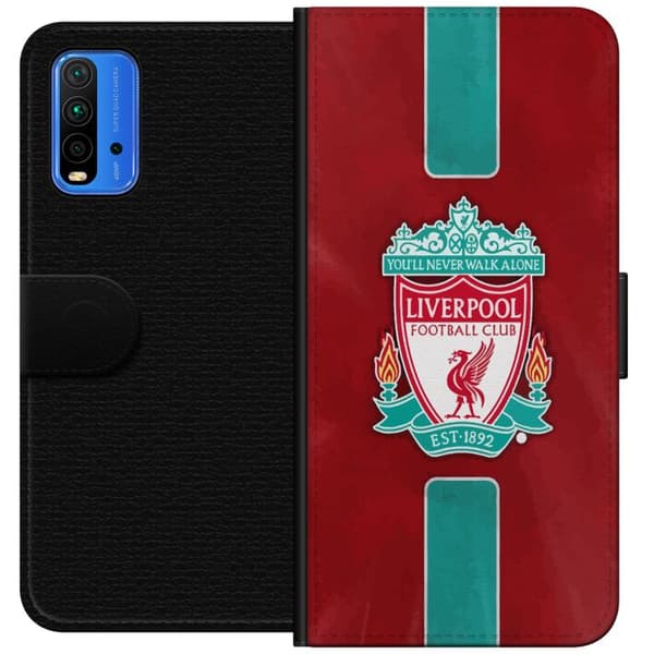 Xiaomi Redmi Note 9 4G Lommeboketui Liverpool FC - Klassisk Fotballstolthet i Rødt