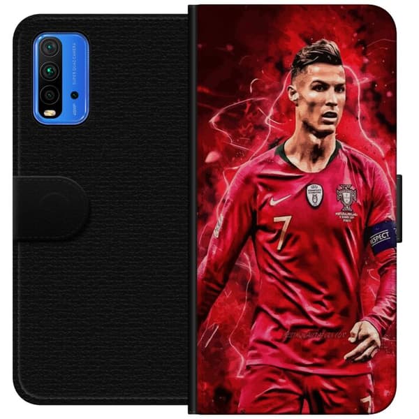 Xiaomi Redmi Note 9 4G Tegnebogsetui Ronaldo Færdigheder - CR7 Design for Ægte Fans