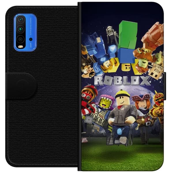 Xiaomi Redmi Note 9 4G Tegnebogsetui Roblox Verden - Gaming Eventyr for Børn og Unge