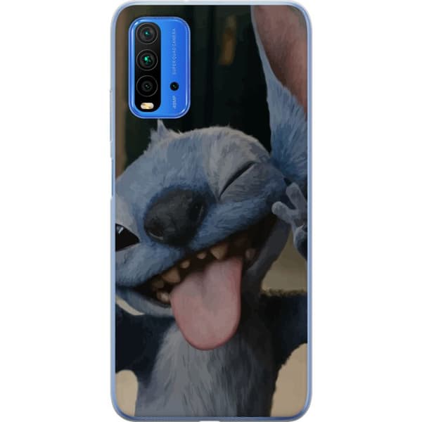 Xiaomi Redmi Note 9 4G Läpinäkyvä kuori Stitch Söpö Alien - Sininen Suosikki Ulkoavaruudesta