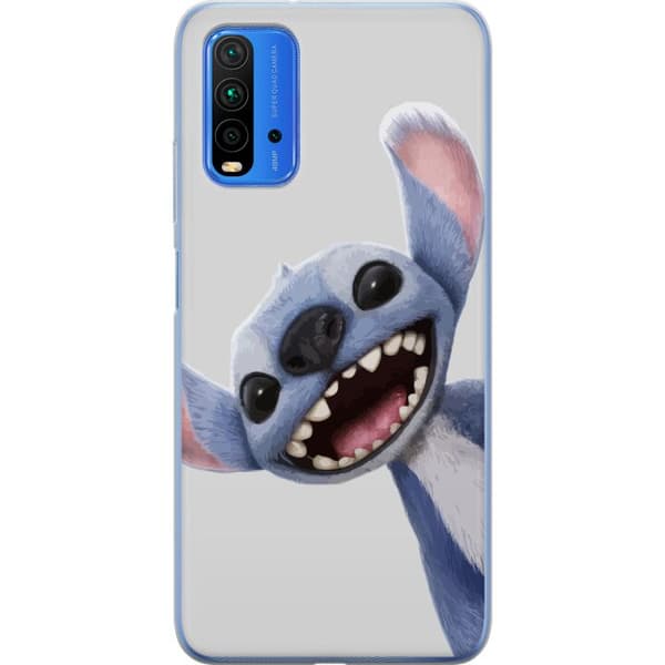 Xiaomi Redmi Note 9 4G Gennemsigtig cover Stitch i fart - Kawaii-design til fans & børn
