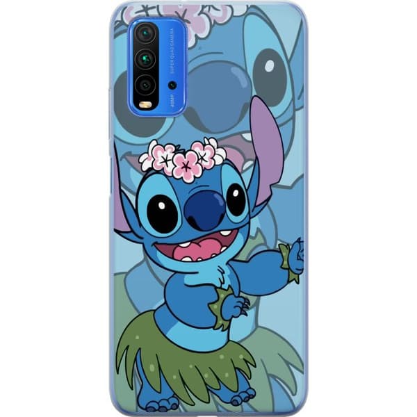 Xiaomi Redmi Note 9 4G Läpinäkyvä kuori Stitch tähtien alla - Taianomainen Anime-tyyli
