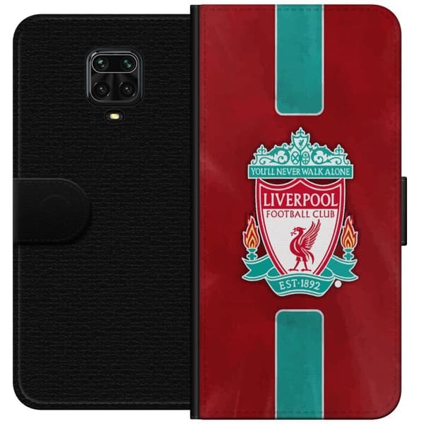 Xiaomi Redmi Note 9S Plånboksfodral Liverpool FC – Klassisk Fotbollsstolthet i Rött