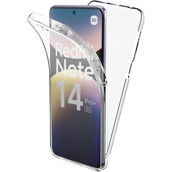 Heltäckande skal 360° - Xiaomi - Redmi Note 14 Pro 5G - Fullständigt skydd - Transparent - Stöttålig