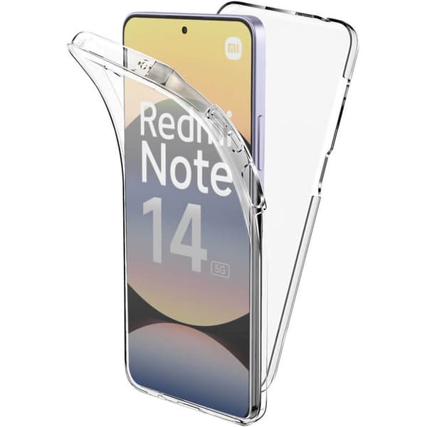 Heltäckande 360° skal - Xiaomi - Redmi Note 14 5G - Komplett skydd - Transparent - Stötabsorberande