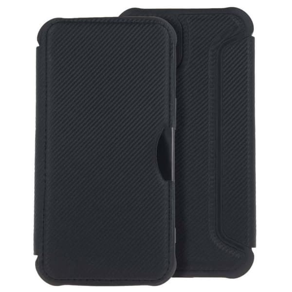 Folio Smart Carbon svart fodral - Kompatibel med Xiaomi Redmi Note 13 Pro 5G
