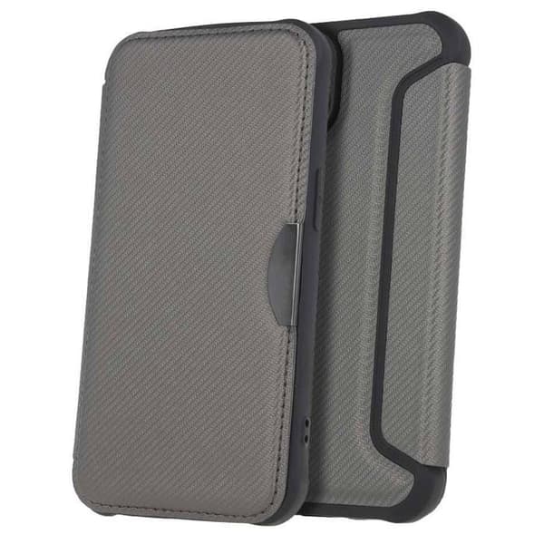 Étui Folio Smart Carbon silver - Kompatibel med Samsung Galaxy A15