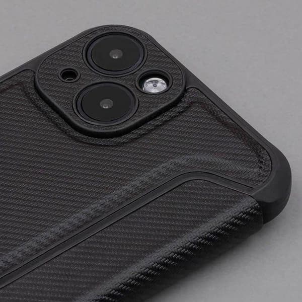 Étui Folio - Smart - Kolfiber - Kompatibel med Xiaomi Redmi Note 13 5G - TPU - Magnetlås