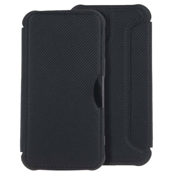 Étui Folio - Smart - Kolfiber - Kompatibel med Xiaomi Redmi Note 13 5G - TPU - Magnetlås