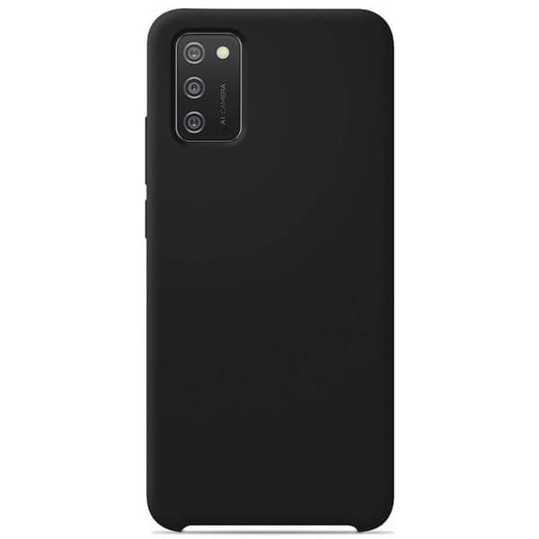 Siliconeformfodral Soft Touch - Samsung - Galaxy A02S - Svart - Stötsäker - Trådlös laddning