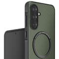 Miniatyrbild 4 av 5: Coque för Samsung A36 Med magnetiskt kortfack i kolfiber Grön