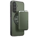 Miniatyrbild 2 av 5: Coque för Samsung A36 Med magnetiskt kortfack i kolfiber Grön