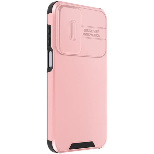 Coque för Samsung Galaxy A16 Stötsäker Med Skjutbart Kameraskydd Roséguld