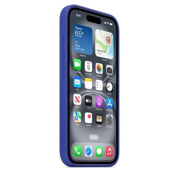 APPLE iPhone 16 - Silikonskal med MagSafe - Ultramarin