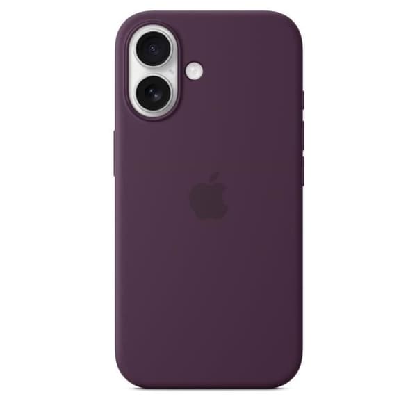 APPLE iPhone 16 - Silikonskal med MagSafe - Plommon