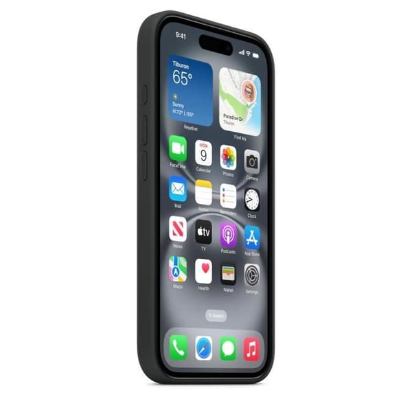 APPLE iPhone 16 - Silikonskal med MagSafe - Svart