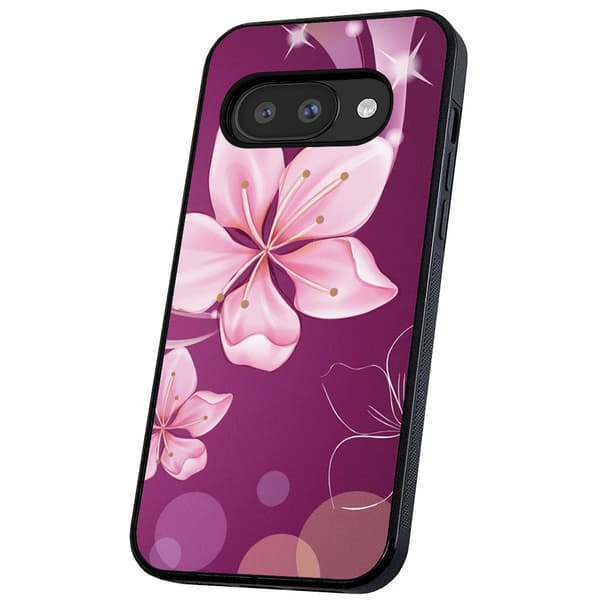 Google Pixel 9A - Cover/Mobilcover Hvid Blomst