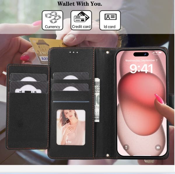 INF iPhone 11 Lompakko Peili Korttipidike Crossbody Suojakotelo