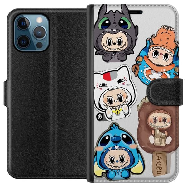 Apple iPhone 12 Pro Lommeboketui Labubu figure samling - Pop Mart Labubu The Monsters i fargerik design