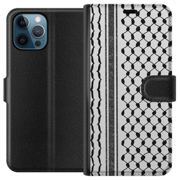 Apple iPhone 12 Pro Lommeboketui Palestinsk mønster - inspirert av tradisjonell stil keffiyeh-stoff