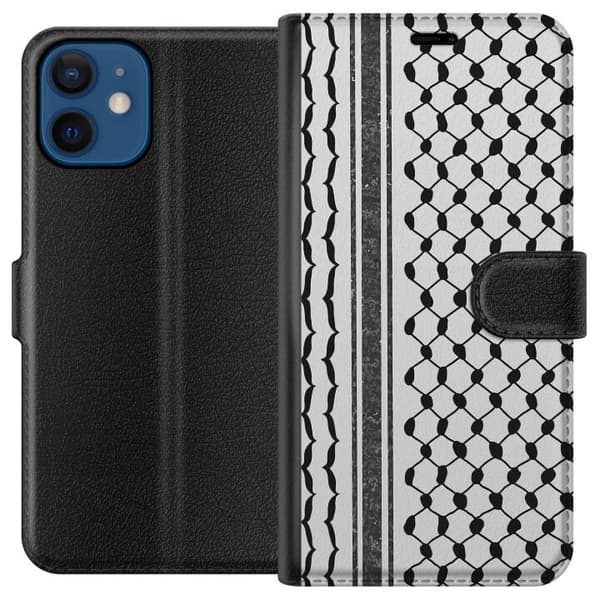Apple iPhone 12 mini Lommeboketui Palestinsk mønster - inspirert av tradisjonell stil keffiyeh-stoff