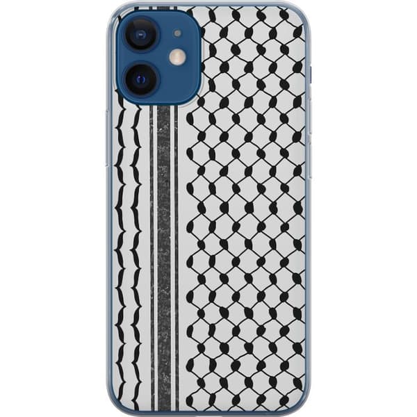 Apple iPhone 12 mini Gjennomsiktig deksel Palestinsk mønster - inspirert av tradisjonell stil keffiyeh-stoff