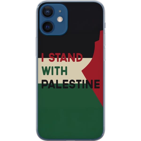 Apple iPhone 12 mini Gjennomsiktig deksel Stå opp for Palestina - solidaritetsdesign med en sterk melding