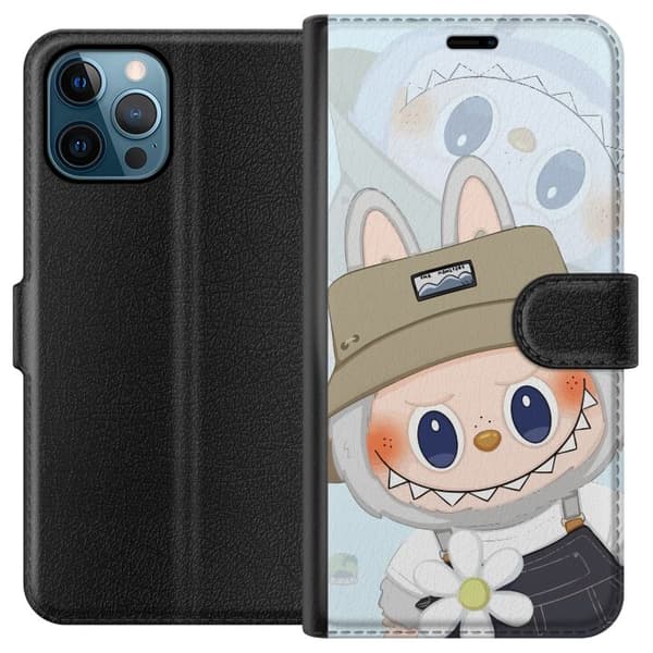 Apple iPhone 12 Pro Max Tegnebogsetui Labubu med hat - Pop Mart figur Mr. Butcher i retro-stil med karakter
