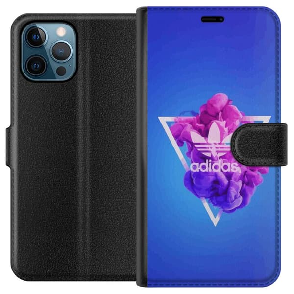Apple iPhone 12 Pro Max Lommeboketui Adidas-inspirert blått design - sporty motiv med retro vibe i blåtoner
