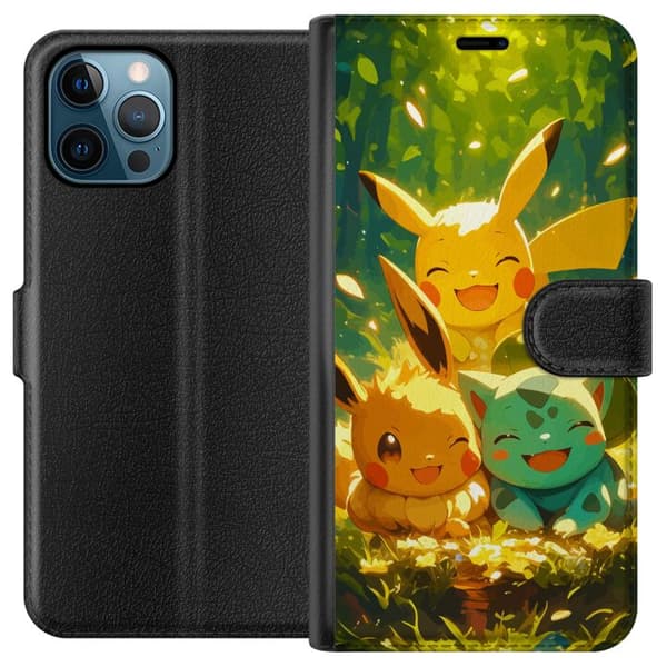 Apple iPhone 12 Pro Max Tegnebogsetui Pixelmonster spillestil - farverig design til retro-elskende gamere
