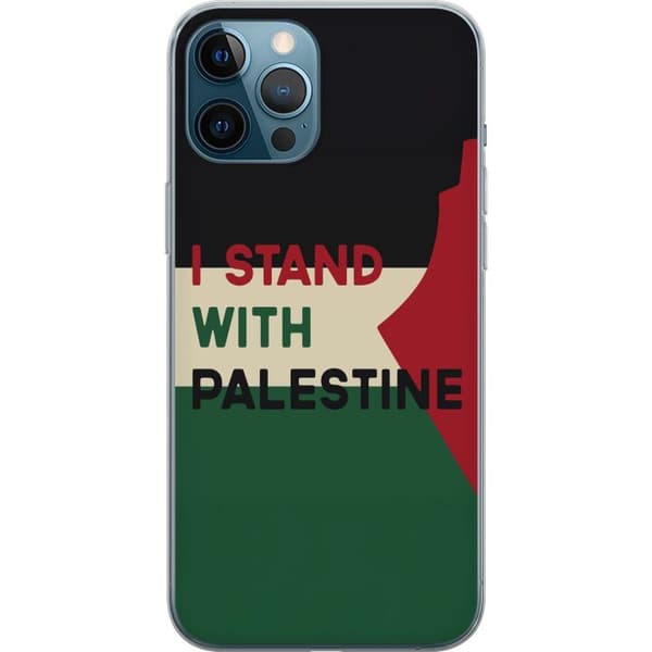 Apple iPhone 12 Pro Max Gjennomsiktig deksel Stå opp for Palestina - solidaritetsdesign med en sterk melding