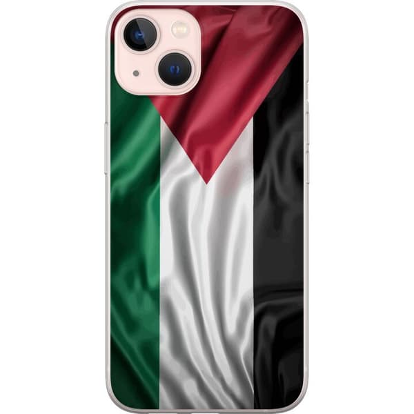 Apple iPhone 13 Gjennomsiktig deksel Palestinaflagget – ikoniskt symbol på frihet i rødt, svart, hvitt og grønt