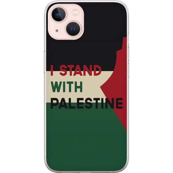 Apple iPhone 13 Genomskinligt Skal Stand with Palestine – solidaritetsdesign med starkt budskap