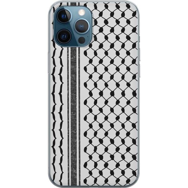 Apple iPhone 12 Pro Gennemsigtig cover Palæstinensisk mønster - inspireret af traditionel stil keffiyeh-stof