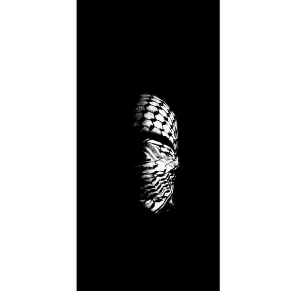 Apple iPhone 13 Pro Lompakkokotelo Keffiyeh-kuviointi - klassinen palestiinalainen mustavalkoinen shaali, jolla on kulttuurinen merkitys