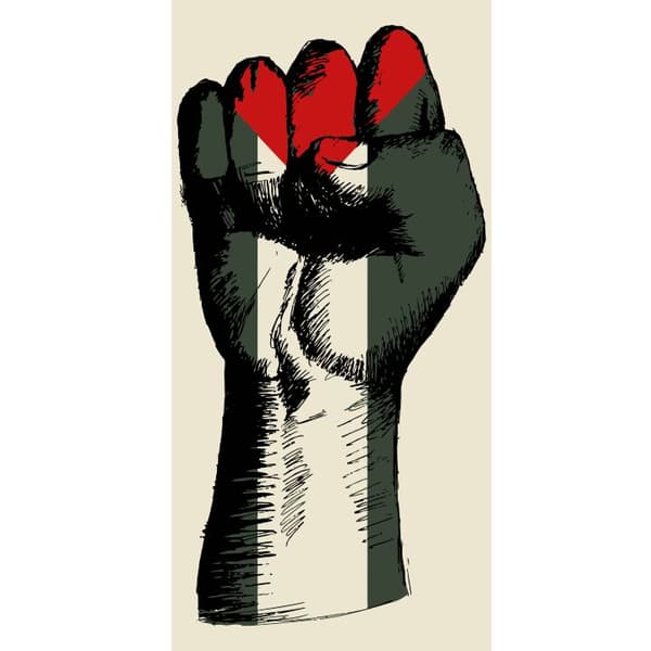 Apple iPhone 13 Pro Lommeboketui Hand knyttet i Palestinas farger - kraftig symbol for frihetsbevegelsen