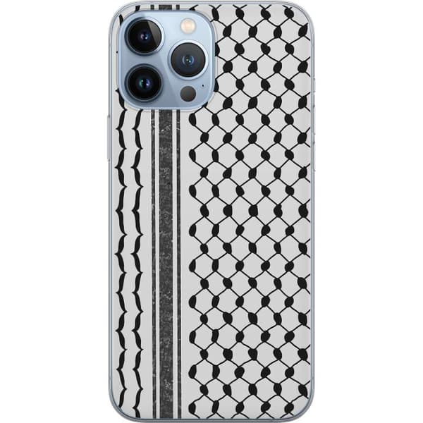 Apple iPhone 13 Pro Max Gennemsigtig cover Palæstinensisk mønster - inspireret af traditionel stil keffiyeh-stof