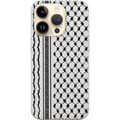 Miniatyrbillede 1 af 3: Apple iPhone 14 Pro Gennemsigtig cover Palæstinensisk mønster - inspireret af traditionel stil keffiyeh-stof