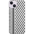 Miniatyrbillede 1 af 3: Apple iPhone 14 Plus Gennemsigtig cover Palæstinensisk mønster - inspireret af traditionel stil keffiyeh-stof
