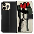 Miniatyrbillede 1 af 3: Apple iPhone 14 Pro Max Tegnebogsetui Hånd bundet i Palæstinas farver - kraftfuldt symbol for frihedsbevægelsen