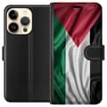 Miniatyrbillede 1 af 3: Apple iPhone 15 Pro Tegnebogsetui Palestinaflaget – ikonisk frihedssymbol i rød, sort, hvid og grøn