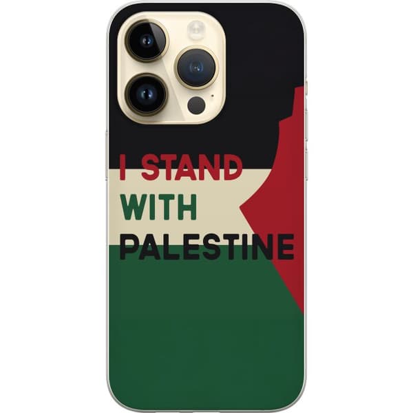 Apple iPhone 15 Pro Gennemsigtig cover Stå sammen med Palæstina - solidaritetsdesign med en stærk besked